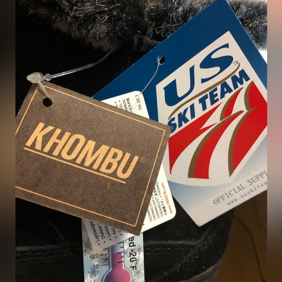 Khombu NEW Black Winter Boots with Fur Trim - Picture 7 of 16